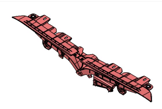 Tesla Model S 2021+ Support Stemma Anteriore Plastica Nera 82x13x10mm