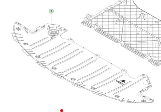 Fascia anteriore del valance nero per Tesla Model S 2021+ 177x65x4cm