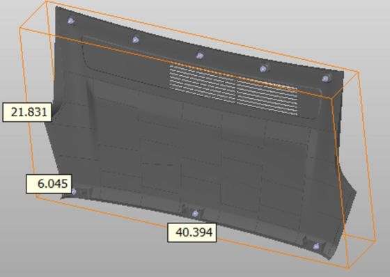 Tesla Model S 2021+ Avronchio posteriore 40x22x6cm Nero di plastica