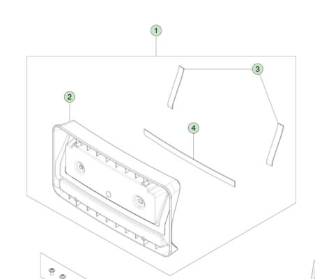 Tesla Model X Placca di patente anteriore Bracket CN-Spec 52x17x5cm ABS nero